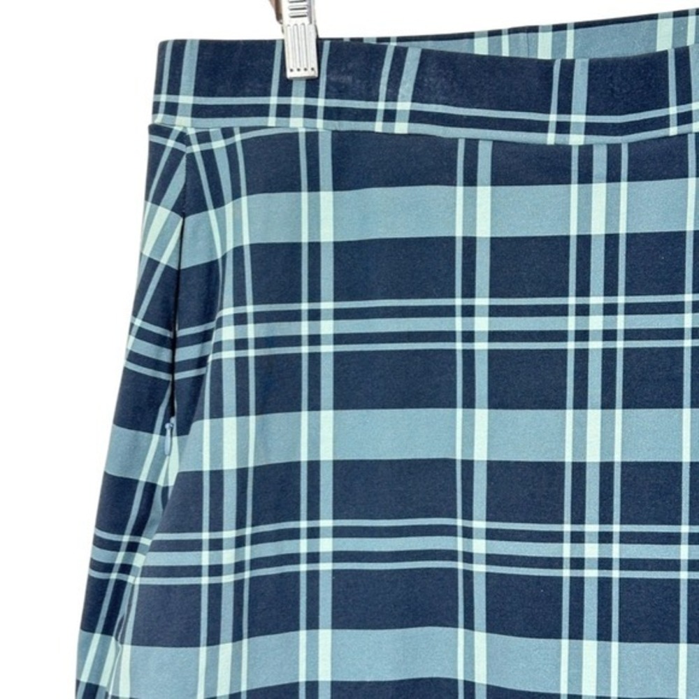 Spartina 449 Blue Plaid Ruffle Trim Golf Skort XL Summer Travel Comfort NWT - Picture 2 of 11